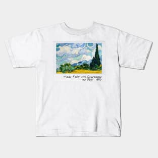 wheat field with cypresses Kids T-Shirt